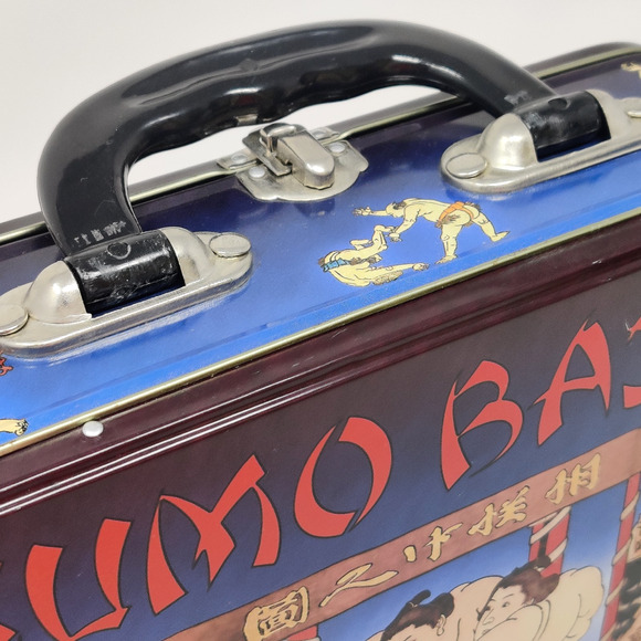 Sumo Basho Metal Lunch Box Vintage 1998 Fun Retro Collectible Wrestling Japan - Picture 15 of 16